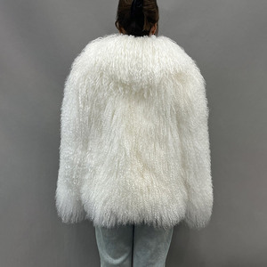 Manteau en <span class=keywords><strong>fourrure</strong></span> tendance et chaud pour femmes, Jancoco, vente en gros, veste courte en <span class=keywords><strong>fourrure</strong></span> de mouton de Mongolie, personnalisable - Product Image 3