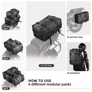 Sac à dos <span class=keywords><strong>de</strong></span> <span class=keywords><strong>moto</strong></span> Rhinowalk 30L, imperméable, sacoche <span class=keywords><strong>de</strong></span> <span class=keywords><strong>selle</strong></span> arrière pour <span class=keywords><strong>moto</strong></span>, sacoche latérale pour les aventures longue distance - Product Image 3