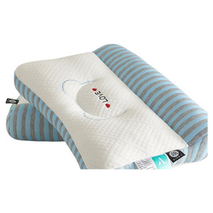 Oreiller de soutien cervical en mousse à mémoire de forme, forme oblongue, fermeté moyenne, bleu, pour étudiants, adultes, usage domestique, sommeil sur le côté - Product Image 1