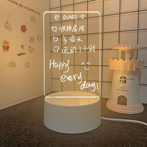 Sáng Tạo LED Acrylic Lưu ý Hội Đồng Quản Trị Nhỏ ánh sáng ban đêm hoạt động đèn Bàn Pin cho phòng ngủ bầu không khí sinh nhật tin nhắn tặng quà - Product Image 5