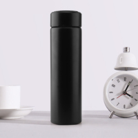 Bouteille d'eau intelligente à double isolation sous vide en acier inoxydable avec affichage de la température LED 500 ml