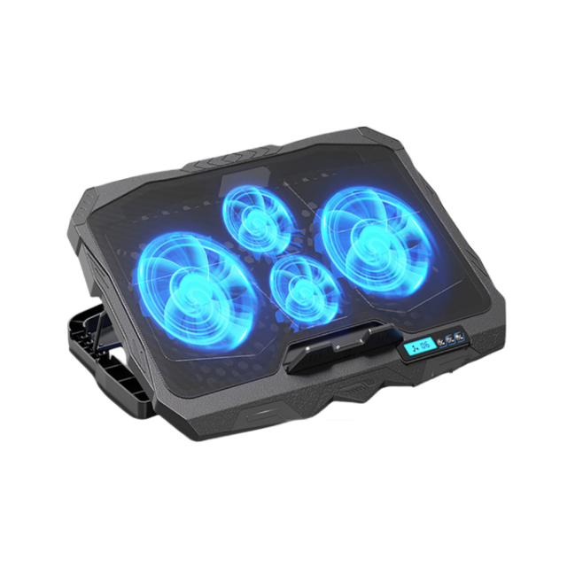 Gaming Laptop Cooling Pad with 4 Cooling Fans,Laptop Fan Cooler Pad for 17.3 Inch,Notebook Cooler Stand with 5 Height Adjustable