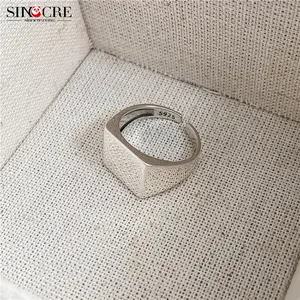 Anel de prata esterlina 925 para mulheres testadas, anel feminino para casal