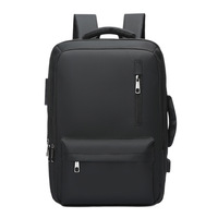 Mochila para Portátil Resistente al Agua para Hombre, 15.6 Pulgadas, Gran Capacidad, Puerto de Carga USB, Múltiples Bolsillos, Mochila de Oficina para Hombre