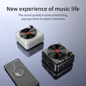 Hộp Nhạc Hoài Cổ Không Dây Cổ Điển Máy Hát Đĩa Loa Hỗ Trợ Thẻ TF AUX Máy Phát Đĩa <span class=keywords><strong>USB</strong></span> Đài <span class=keywords><strong>FM</strong></span> - Product Image 6