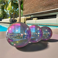 Boule miroir gonflable géante, sphère disco flottante, ballon décoratif accrocheur pour mariage, fête, événements promotionnels