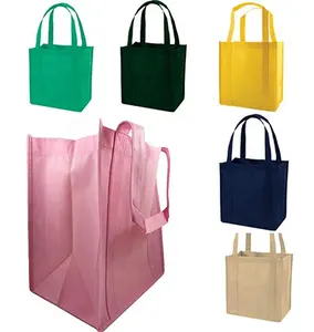 custom reusable folding cheap blank stock non woven shopping grocery tote bag