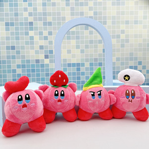 WOWEI nueva máquina de garra de 4 pulgadas Premium suave Linda estrella <span class=keywords><strong>Kirby</strong></span> peluche juguete luz llavero lindo muñeca - Product Image 4