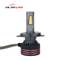 Ampoule de phare LED H4 à double puce, dissipation thermique en aluminium, 65W, 6500K, super lumineuse, plug and play, phare LED pour voiture