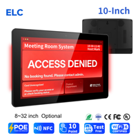 Tableta de Pared WA1049T de 10.1 Pulgadas RK3576s POE con Android 14, 3.0TOPS, Cámara de 2MP, WiFi 6, NFC Opcional, Pantalla Táctil LED RGB para Reuniones