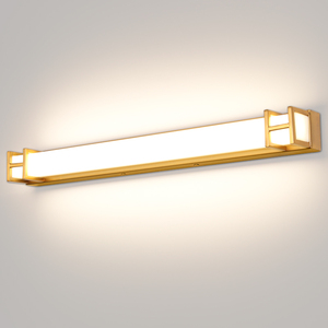 Modern LED Wall Lamp <b>Gold</b> Aluminum Alloy Rectangle White Shade 3500K Warm Light Bathroom <b>Mirror</b> Light Wall Mounted - Product Image 4