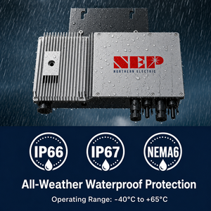 Microinversor de 600W <span class=keywords><strong>NEP</strong></span> BDM-600 con 5 Años de Garantía, Inversor Solar Conectado a la Red de 230V, IP67 Impermeable, para Sistemas Fotovoltaicos de Balcón y Techo - Product Image 4