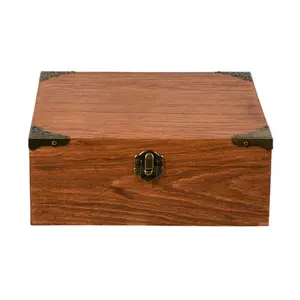 Diskon besar kerajinan tangan mewah kayu cemara Spanyol tas kotak kotak kemasan cerutu dengan Aksesori cerutu pelembap
