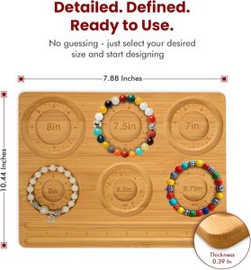 Wholesale Wooden <strong>Bead</strong> <strong>Board</strong> Bamboo Beading <strong>Board</strong> for Jewelry Making Bracelet &amp; Necklace Design Organizer with Grooved Sizes - Product Image 5