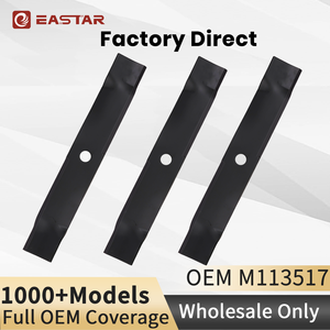 Cuchilla de corte de alto rendimiento M113517 M115495 para <span class=keywords><strong>John</strong></span> <span class=keywords><strong>Deere</strong></span> 325 345 GX345 LX280 Scotts, plataforma de 48 pulgadas, cuchilla comercial de 16 5/8 pulgadas - Product Image 1