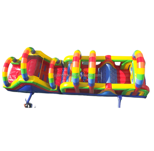 <span class=keywords><strong>Casa</strong></span> de rebote de PVC comercial, carrera de obstáculos inflable para niños, peine inflable City of Joy - Product Image 4
