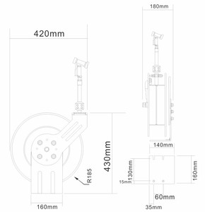 Carrete de Manguera Retráctil de Acero Ennegrecido Abierto, Moderno, de Alta Presión, 5M/10M/15M, Montado en Pared, para Pulverización, Desinfección de Cocina y Lavado de Coches - Product Image 2