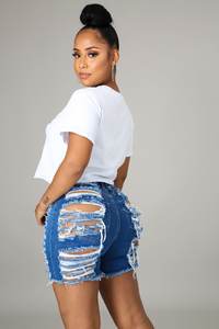 Shorts en <span class=keywords><strong>jean</strong></span> sexy et mignons pour l'été, bleu, déchirés, corset, shorts en <span class=keywords><strong>jean</strong></span> déchirés noirs, pantalon, shorts en <span class=keywords><strong>jean</strong></span> déchirés pour <span class=keywords><strong>femme</strong></span> - Product Image 3
