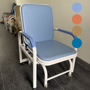 Chaise de <span class=keywords><strong>visiteur</strong></span> pliable en acier convertible, fonction antidérapante, facile à nettoyer, chaise médicale, chaise d'hôpital, s'abattant en lit, KZ-A142 - Product Image 1