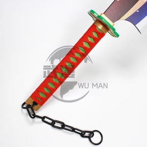 Épées Nichirin jumelles de <span class=keywords><strong>Tengen</strong></span> Uzui, arme de cosplay, <span class=keywords><strong>katana</strong></span> d'anime, jouet, lame en bois de bambou de 78 cm, unisexe - Product Image 4