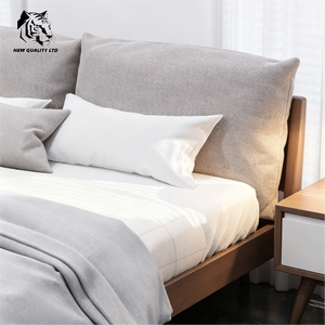 <b>china</b> supplier low cost custom logo log style large stock ready to ship modern design <b>bed</b> room furniture wooden upholstered <b>bed</b> - Product Image 6