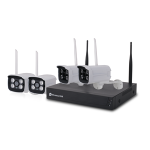 Sistema de cámara de seguridad Wifi tipo bala Bosesh de 4 canales y 5MP con monitoreo de televisión de circuito cerrado al aire libre, kit NVR inalámbrico - Product Image 1