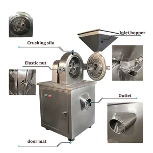 Stainless Steel Corn Flour Grinder Commercial Maize Crusher Machine Cassava Flour Mill