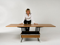 Mécanisme de table relevable pneumatique moderne robuste, charnière de support en fer escamotable pour salon, salle à manger, cuisine, chambre, hôpital