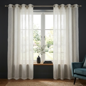 Cortinas de Voile DaiRui Personalizadas para Hoteles, con Diseño de Plumas en Relieve, Ojales y Efecto Burnout, para Proyectos Comerciales de Hostelería - Product Image 3