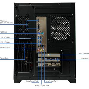 PC para Juegos YAWYORE, AMD Ryzen 7 5700X, GeForce RTX 5060, 32GB DDR4, 1TB NVMe SSD, Ventiladores ARGB, WiFi, BT, Torre de Escritorio - Product Image 5