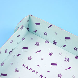 Logotipo personalizado y tamaño Caja de maquillaje Embalaje de regalo Premium Azul claro Reciclable Diseño plegable Ahorre costo de envío Caja de cosméticos - Product Image 4