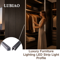 Profil de bande LED pour éclairage de meubles de luxe, solution d'éclairage intérieur pour armoire de rangement d'hôtel YB1022-43