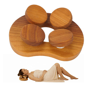 Almohada de madera para sauna, forma irregular, antideslizante, para masaje del cuello, uso en el baño - Product Image 1