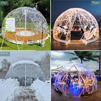 Tentes transparentes de dôme d'igloo de tente claire imperméable de dôme pour la serre chaude de restaurant de jardin