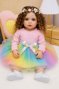 Realistische Silikon Reborn Babypuppe, <span class=keywords><strong>22</strong></span> Zoll, Amerikanisches Kleinkind-Mädchen, Vollsilikon-Neugeborenes - Product Image 3