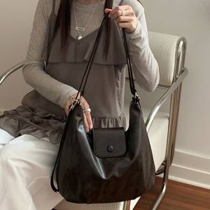 Women's Retro Style <b>Backpack</b> Brown Detachable Strap Zipper Closure Everyday Use Spring 2026 - Product Image 3