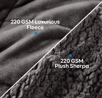 Couverture lestée en polaire Sherpa 220 GSM, conception 7 couches, couverture lourde pour le soulagement du stress et un sommeil profond, taille personnalisable OEM ODM