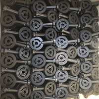 Poêle à gaz en fonte multi-combustibles avec brûleur intégré, processus de forgeage professionnel, prêt pour les camping-cars, pour le camping en plein air