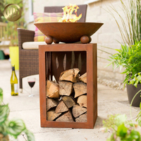 Brasero de jardin en métal pas cher pour brûler du bois, pour usage extérieur