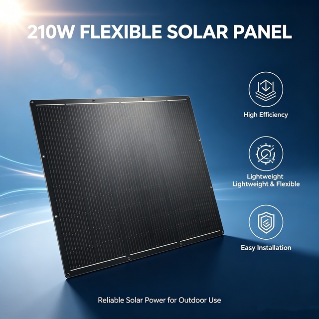 Lightweight Flexible Solar Panels 210W  100W 150W Portable Solar for Roof Yart RV Car Outdoor Camping System
