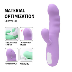 सेक्स खिलौने Wholesales घूर्णन Dildo दोहरी मोटर्स खरगोश थरथानेवाला - Product Image 3
