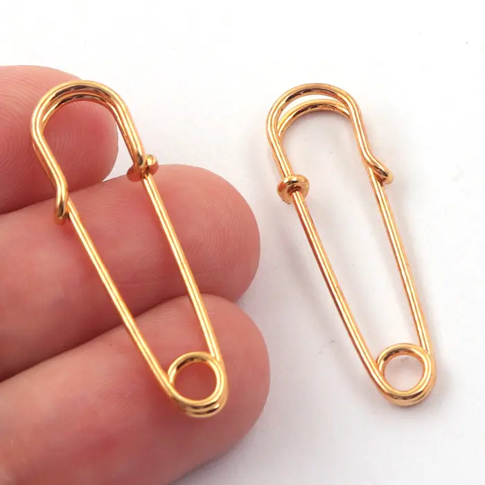 Gold small Safety Pin Brooch Safety Pins sewing craft accessories Safety Pin for Clothing/labels-30*10 mm