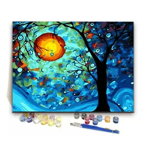 Hot Selling Acrylic Painting Kit DIY Oil Painting Paint By Number Kits Easy Painting By Numbers For Home Wall Decor