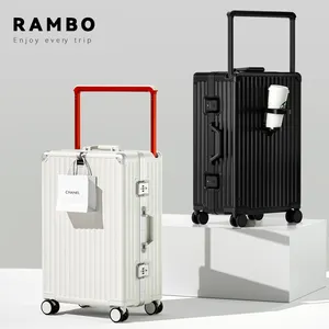 New Wide Rod Luggage Multi functional Aluminum Frame Travel Box 20 24 28 inch Trolley Box