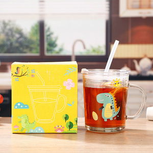 HECION Vasos para Bebidas, Té de Frutas y Agua, Vasos para Café y Bebidas Heladas con Pajitas, Muy Populares, Vaso de Agua para Niños - Product Image 3