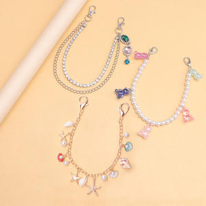 Trendy Seashell Starfish Bear Gemstone Pendant Pearl Bag Chain <b>Charms</b> For <b>Handbag</b> Decor Gift Zinc Alloy - Product Image 4