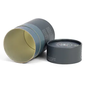 Moisture proof cylinder box for tea round gift box with easy tear off lid coffee food paper tube with aluminum foil lining