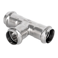 Raccord en T sans soudure en acier inoxydable 304 JIS pour tuyaux d'eau, connecteur de drainage à diamètre égal DN15-DN100