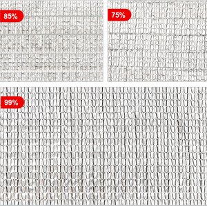Silver Aluminum Mesh Fabric Strip Woven Metal Mesh Band for Awning Curtain and Outdoor Decoration - Product Image 2
