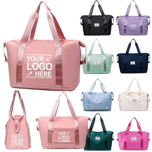 Çok fonksiyonlu iki kat genişletilebilir büyük kapasiteli seyahat bagaj organizatör naylon silindir çanta kadınlar için - Product Image 1